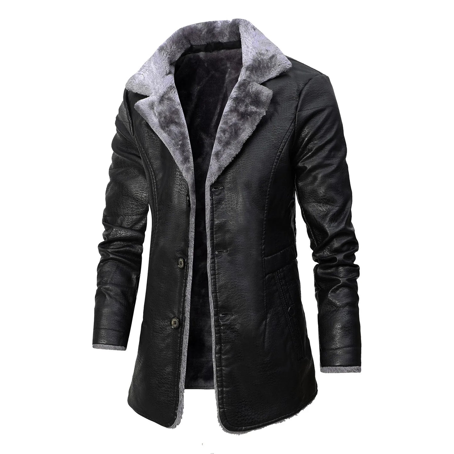 Men's Elegant Winter Velvet Hooded Jacket