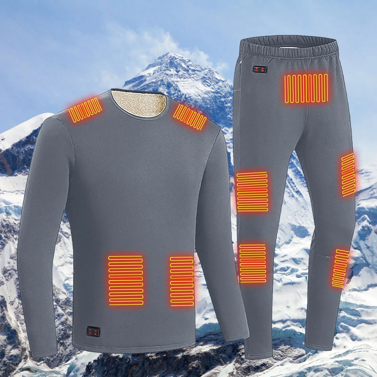 Heated USB Charging Thermal underwear Set