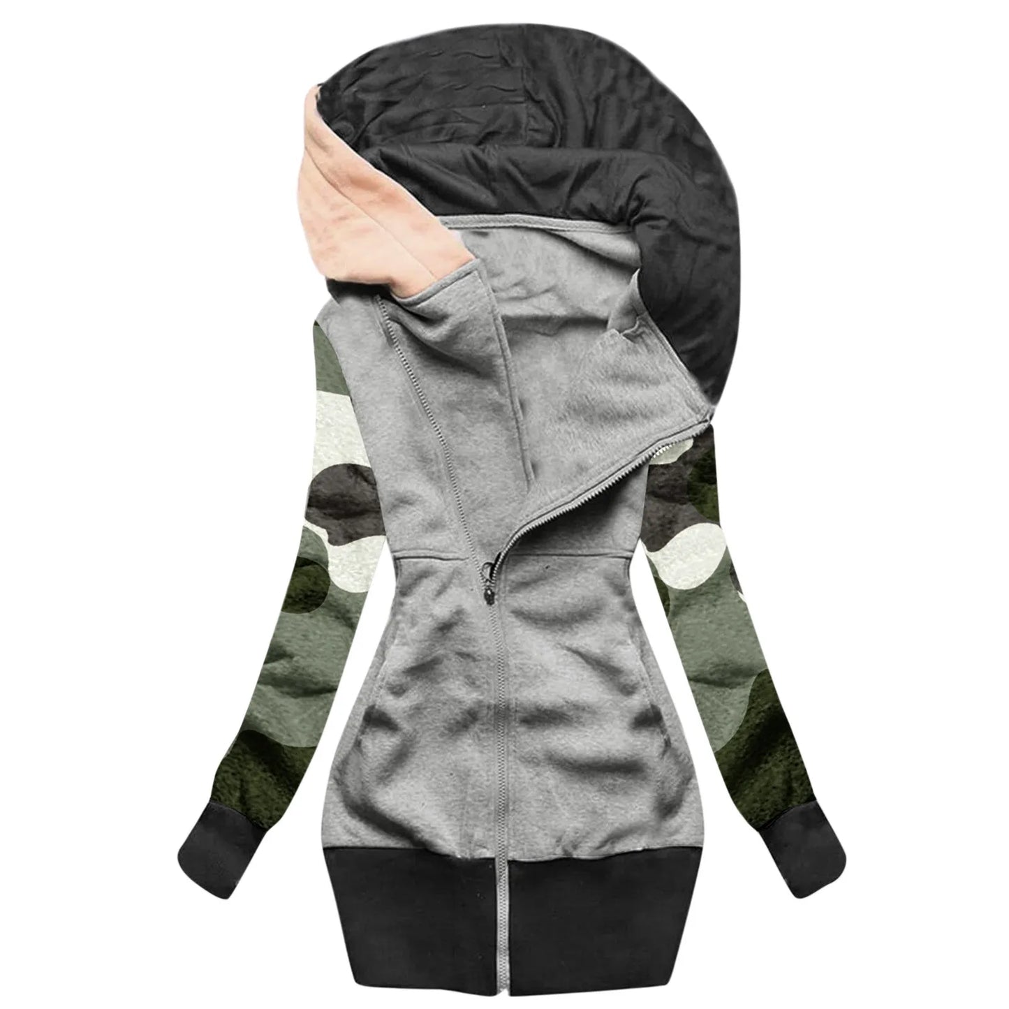 Stylish Winter Jacket for Women Plus Size Camouflage