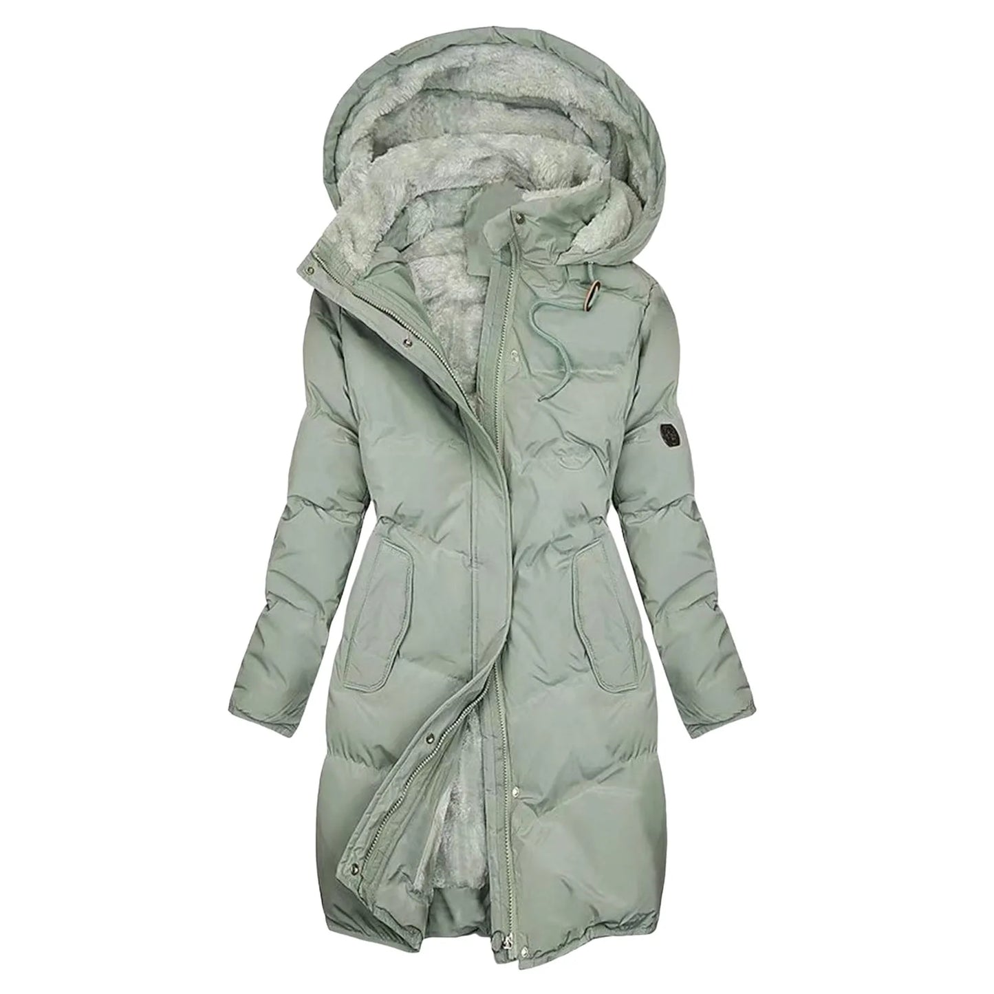 Elegant Plus Size Women Winter Hooded Coat